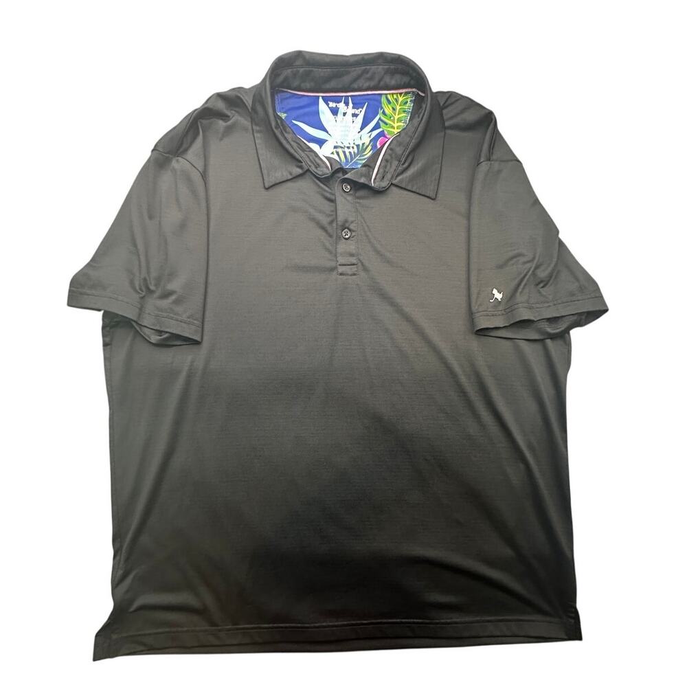Birdie Bound Performance Golf Polo Men 2XL Black Solid Casual
